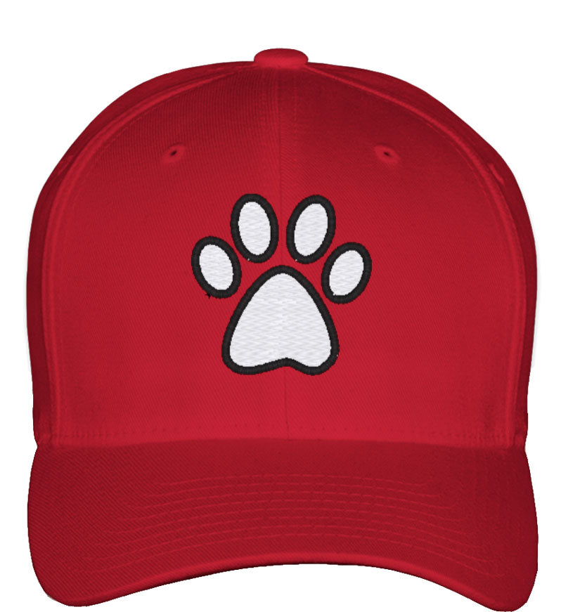 Paw Print Fitted Baseball Cap