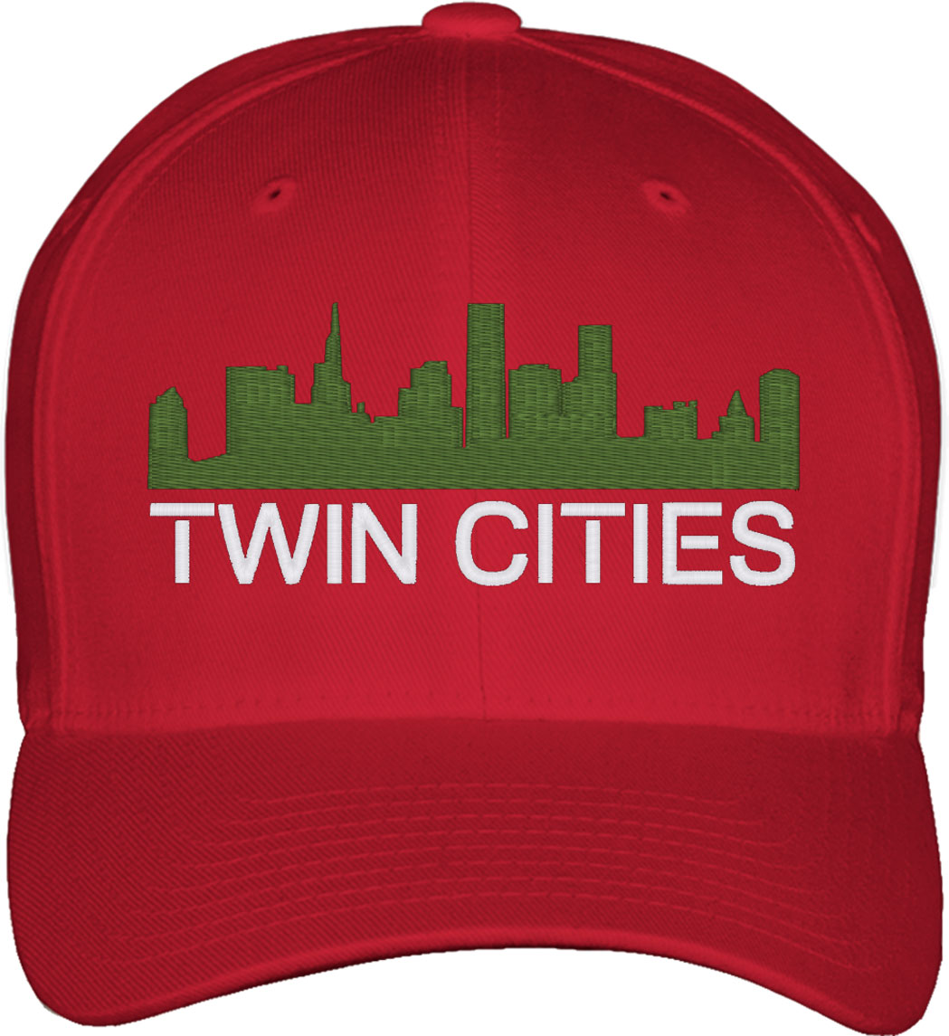 Twin Cities Minneapolis And Saint Paul Fitted Baseball Cap
