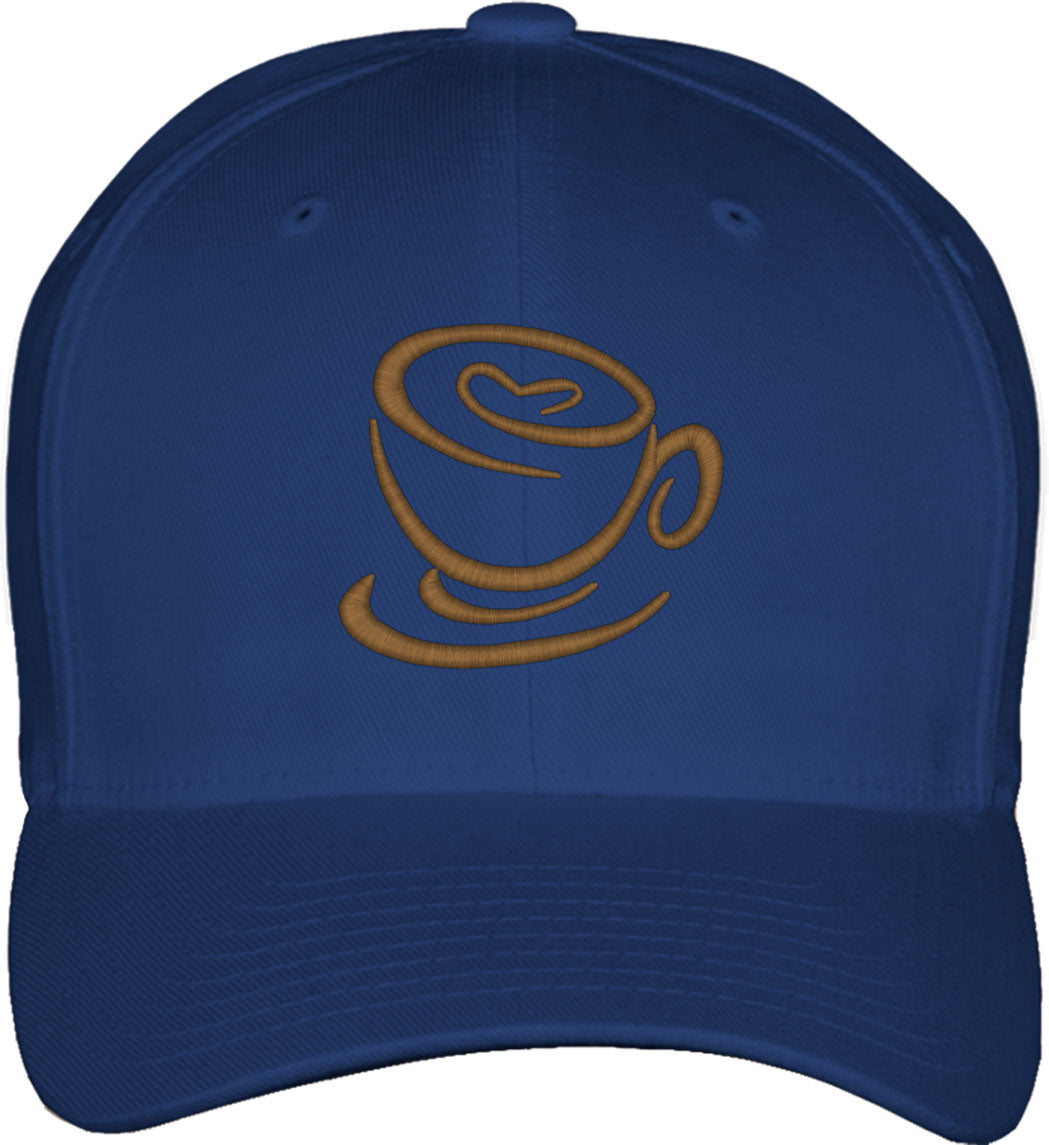 Coffee Cup Fitted Baseball Cap