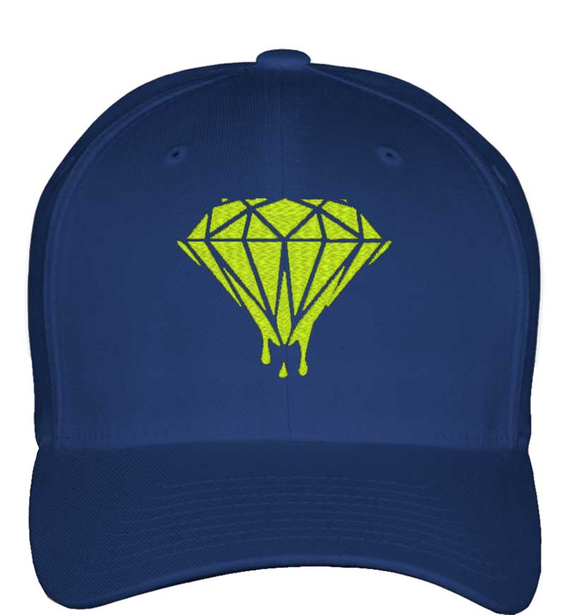 Dripping Diamond Fitted Baseball Cap