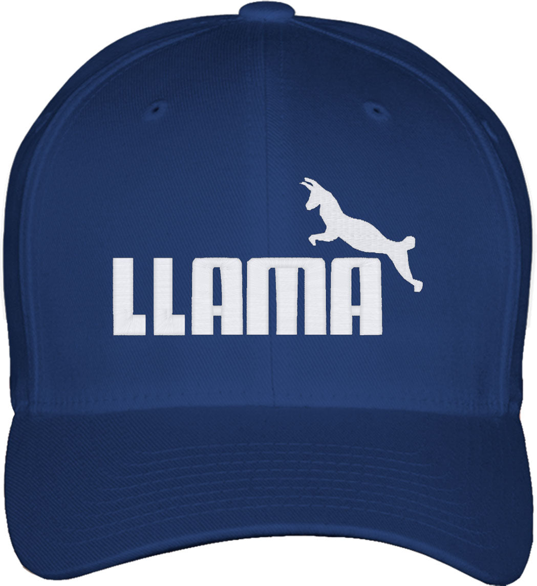 Llama Puma Funny Logo Fitted Baseball Cap