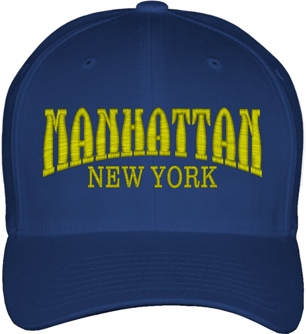 Manhattan New York Fitted Baseball Cap