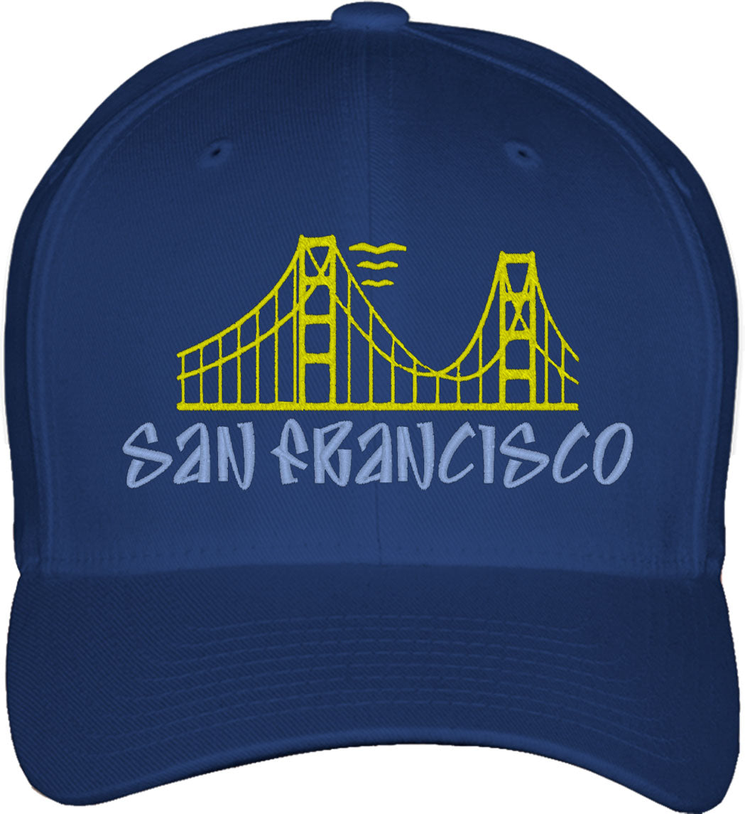 Golden Gate Bridge San Francisco Fitted Baseball Cap