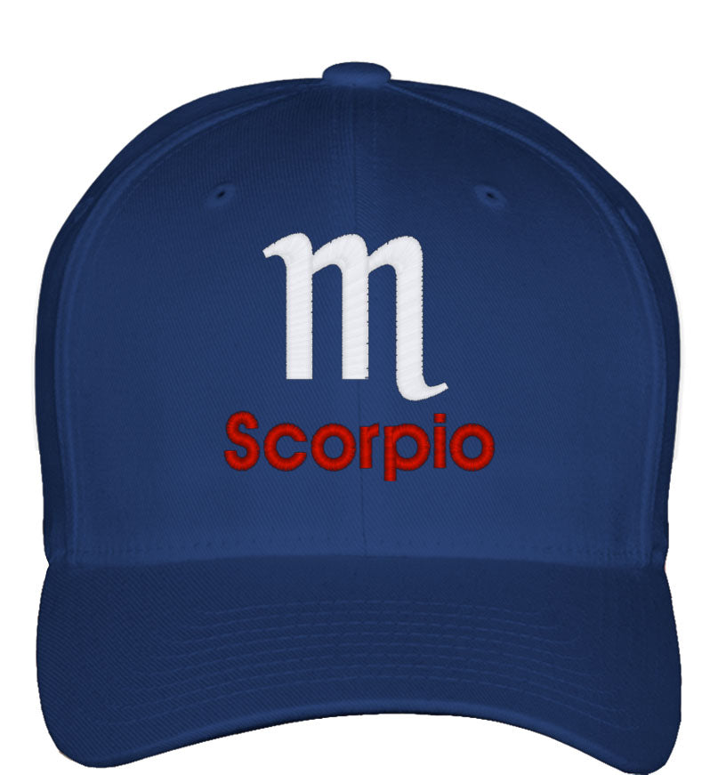 Scorpio Zodiac Sign Horoscope Astrology Fitted Baseball Cap