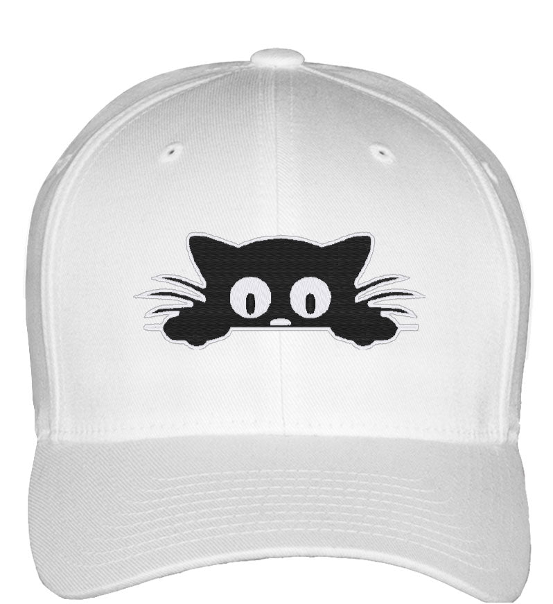 Black Cat Fitted Baseball Cap