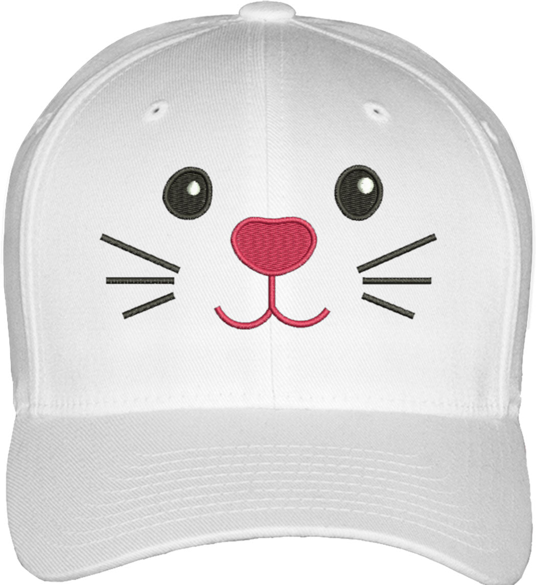 Bunny Face Fitted Baseball Cap