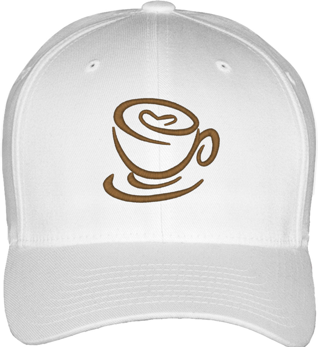 Coffee Cup Fitted Baseball Cap