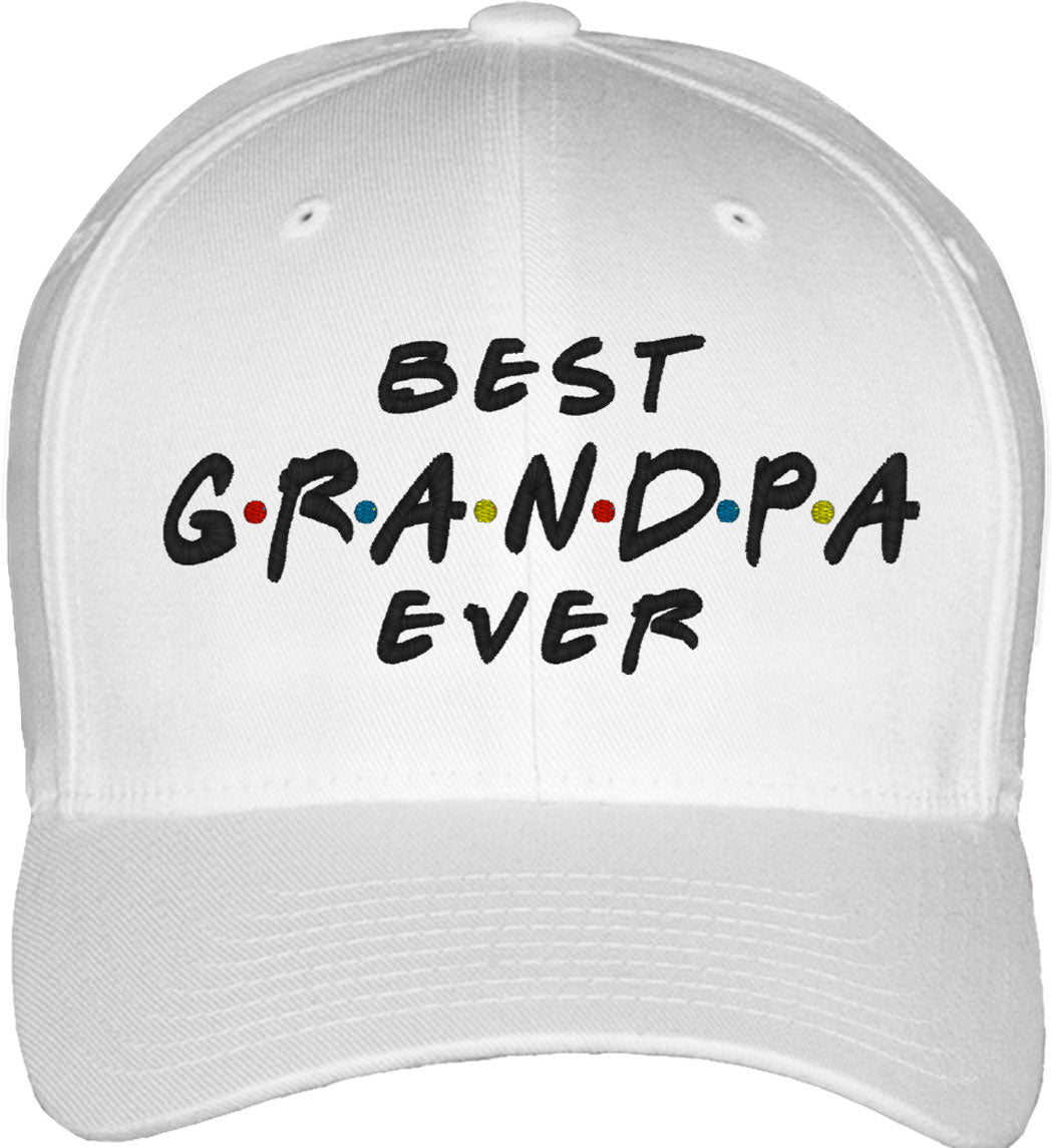 Best Grandpa Ever Friends Theme Fitted Baseball Cap