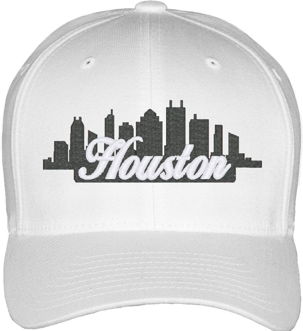 Houston Skyline Fitted Baseball Cap
