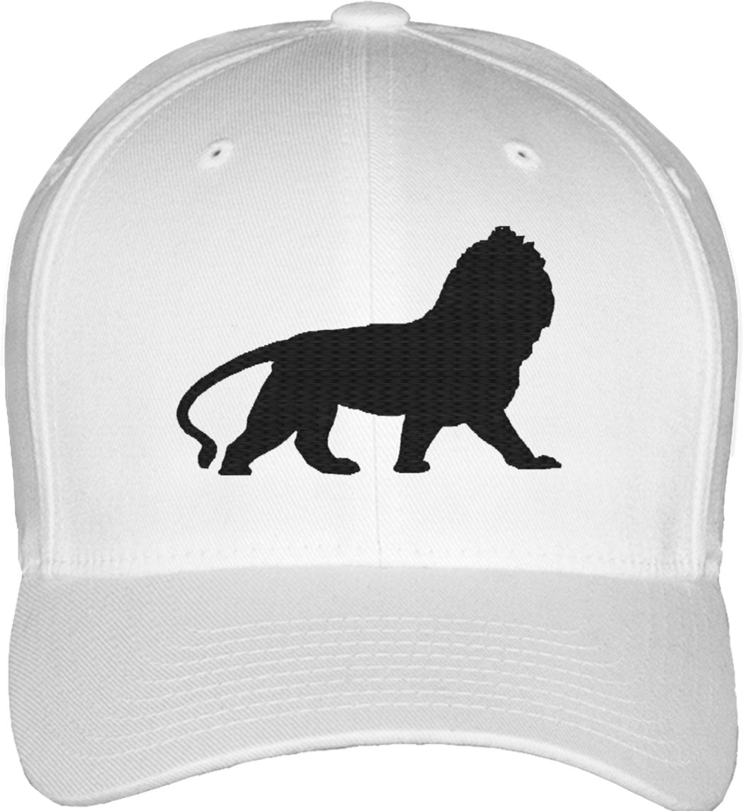 Lion Silhouette Fitted Baseball Cap