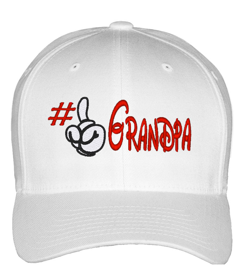 Number One Grandpa Fitted Baseball Cap