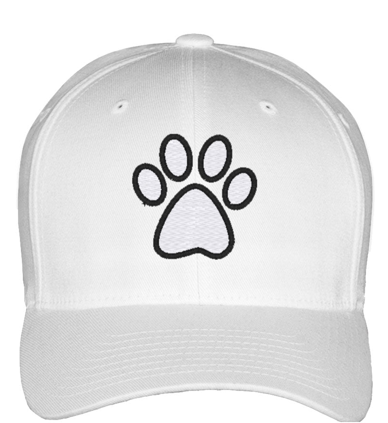 Paw Print Fitted Baseball Cap