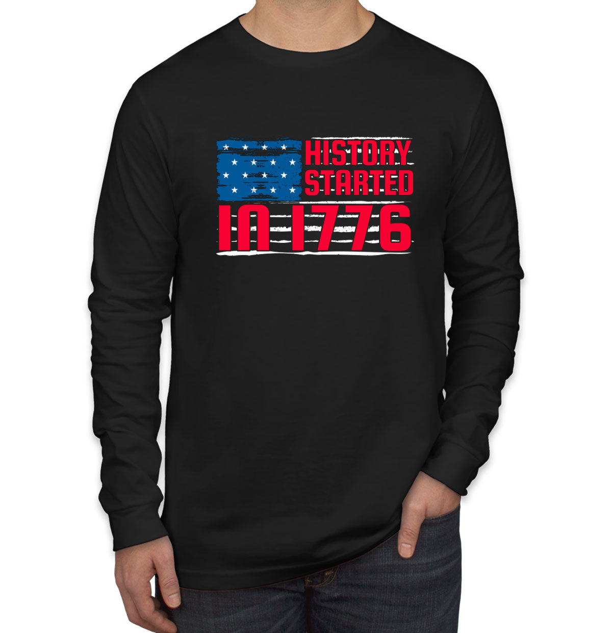 History Started In 1776 Men's Long Sleeve Shirt