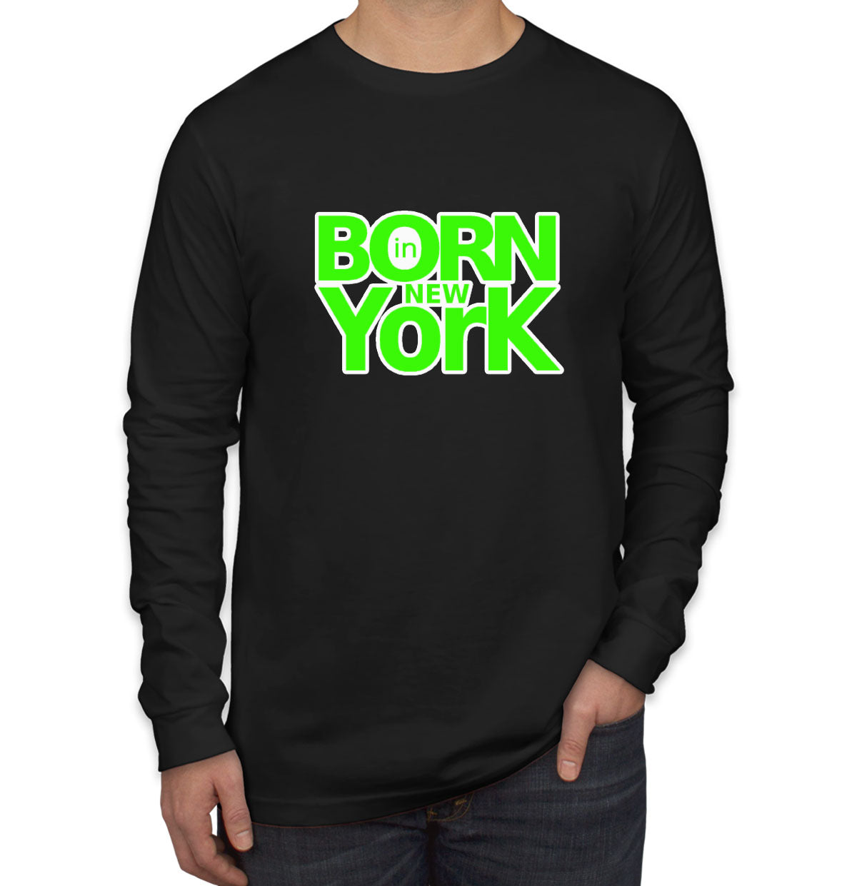 Born In New York Men's Long Sleeve Shirt