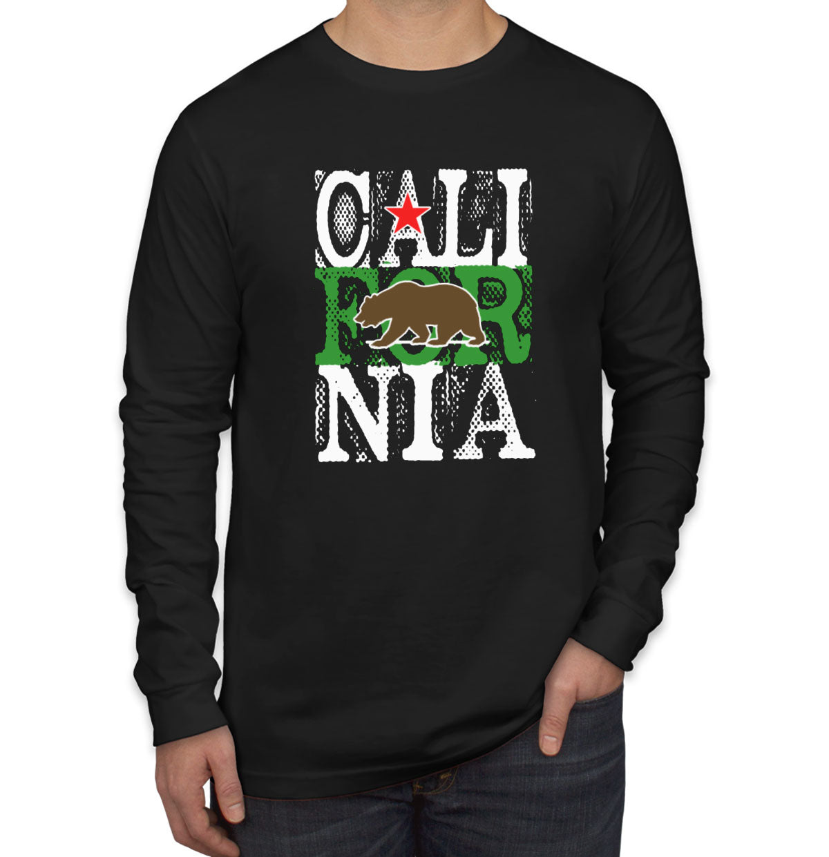 California Republic Bear Men's Long Sleeve Shirt