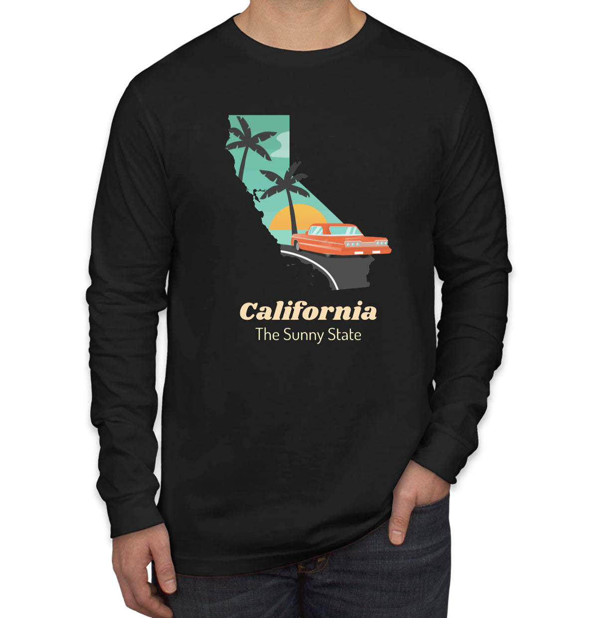 California The Sunny State Men's Long Sleeve Shirt