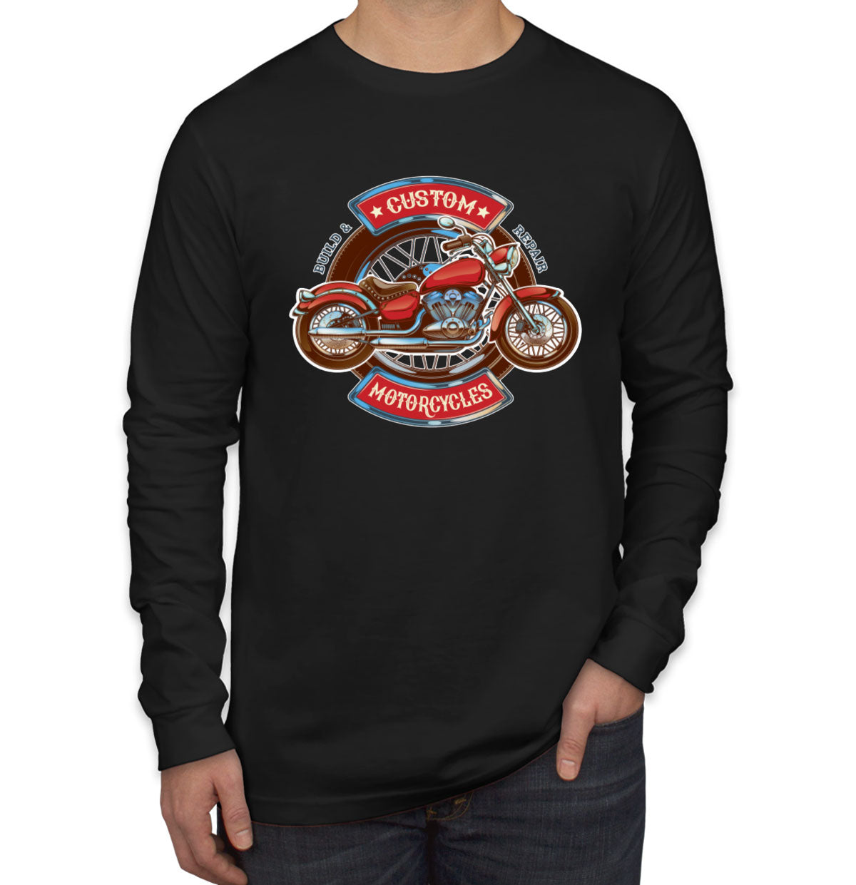 Custom Motorcycles Long Sleeve Shirt