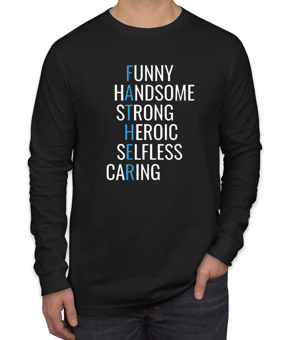 Father Acrostic Poem Men's Long Sleeve Shirt