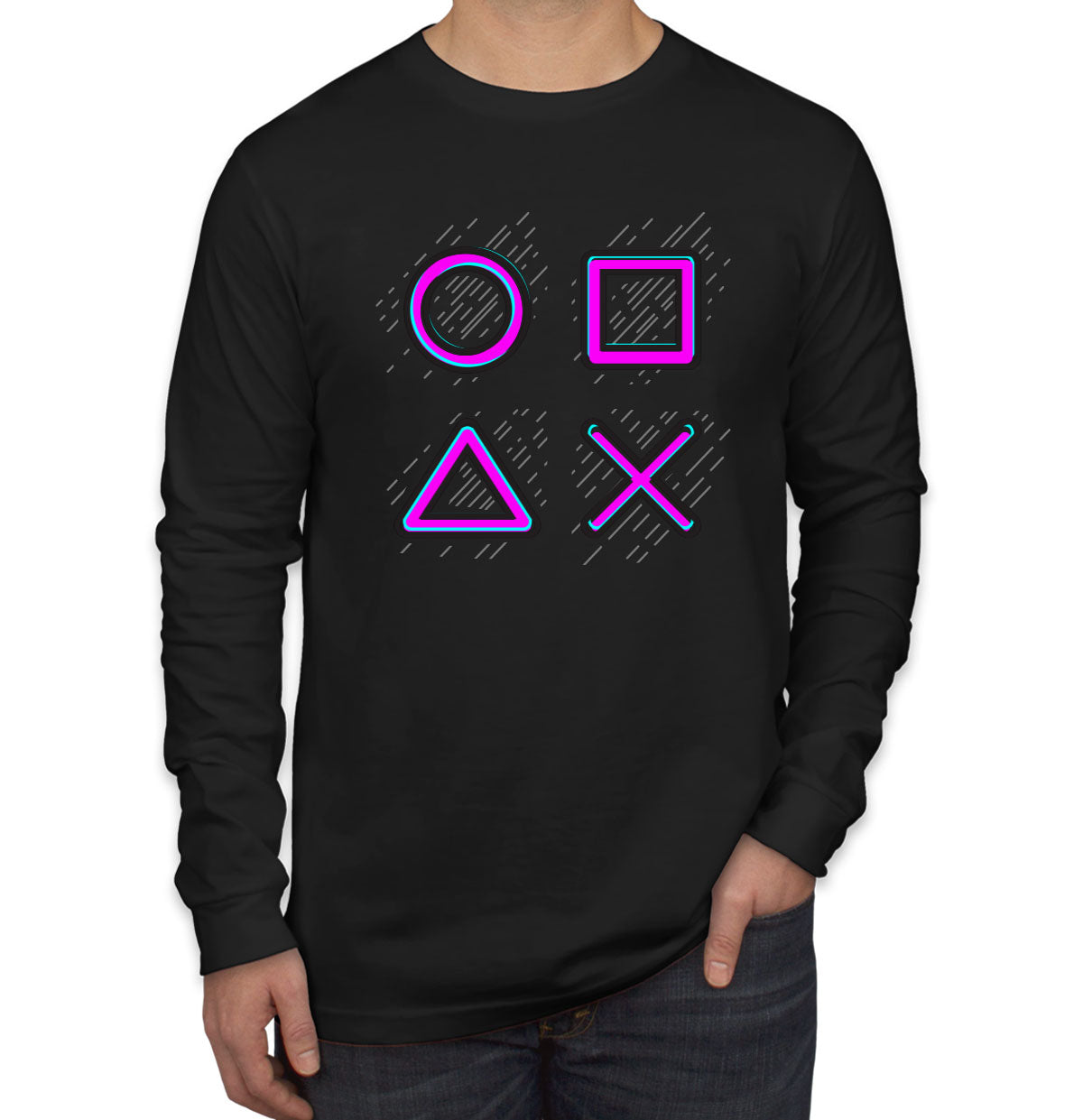 Game Controller Buttons Gaming Long Sleeve Shirt