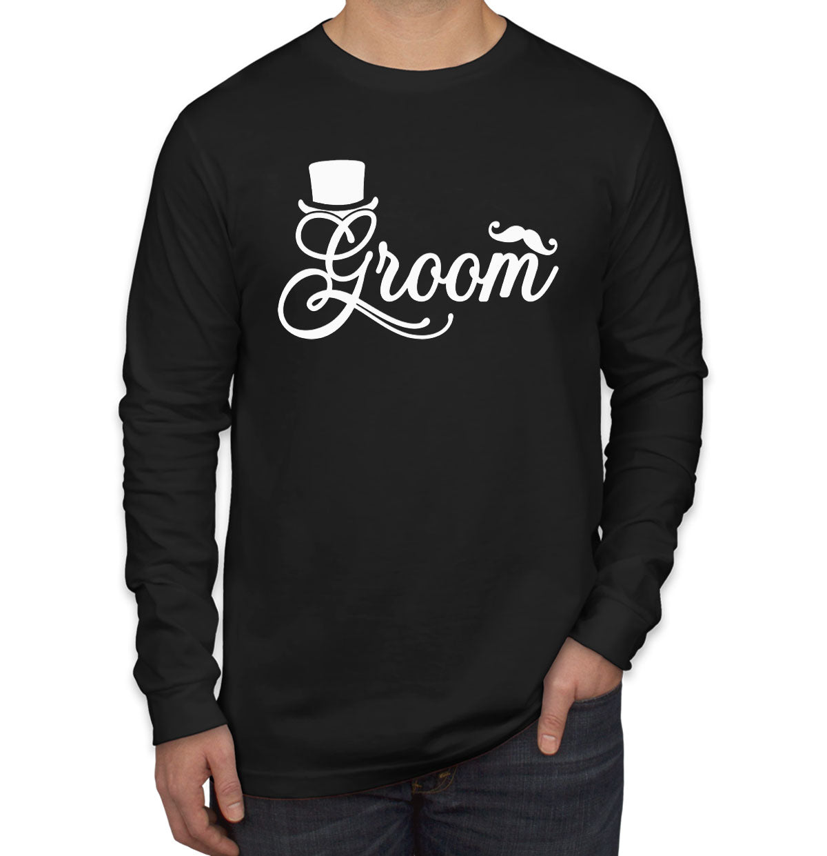 Groom Men's Long Sleeve Shirt