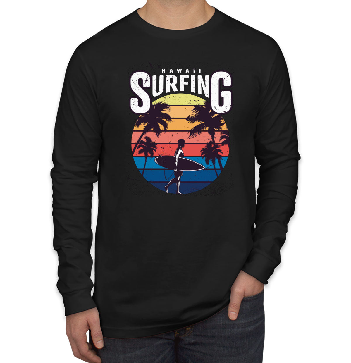 Hawaii Surfing Men's Long Sleeve Shirt