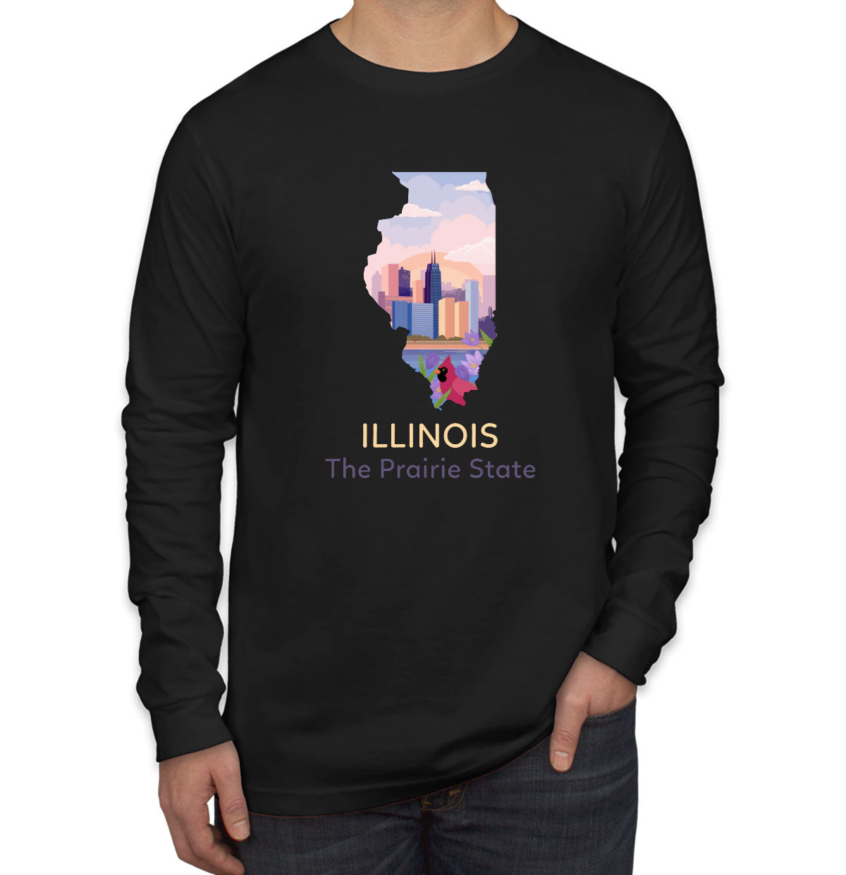 Illinois The Prairie State Men's Long Sleeve Shirt