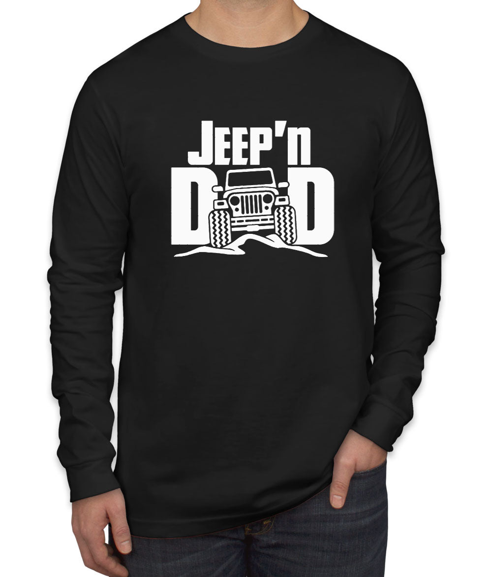 Jeep and Dad Men's Long Sleeve Shirt