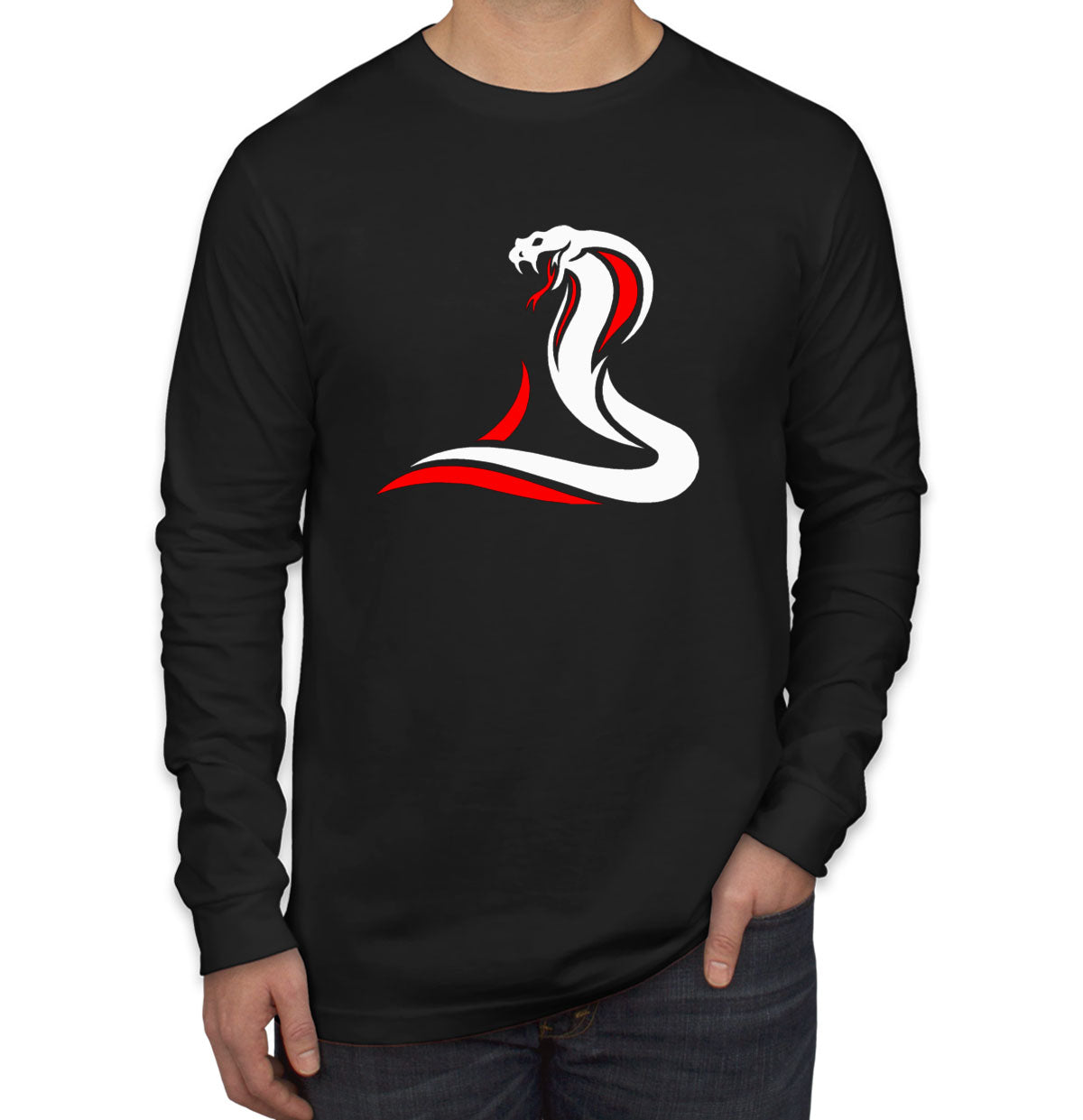 King Cobra Snake Men's Long Sleeve Shirt