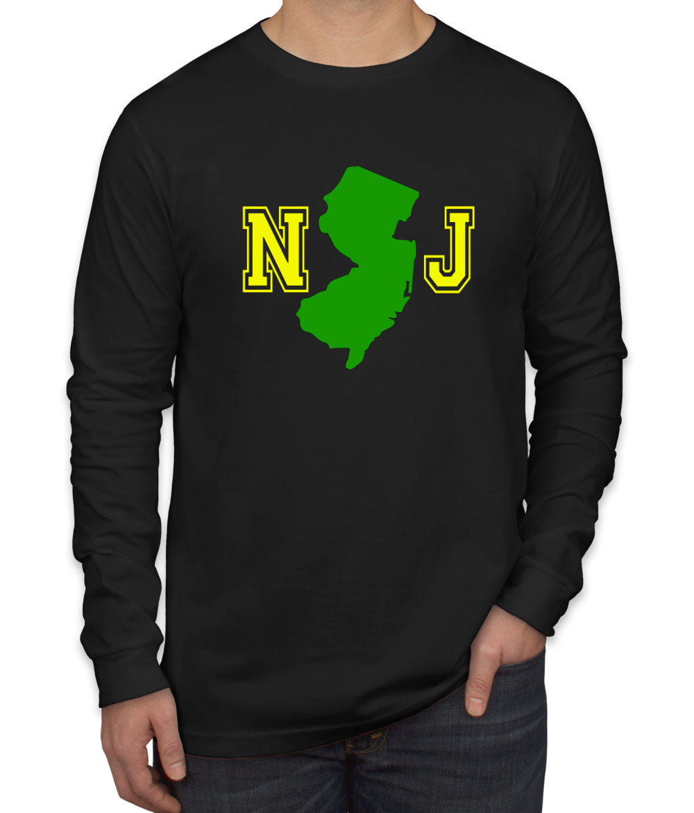 New Jersey NJ Map Men's Long Sleeve Shirt