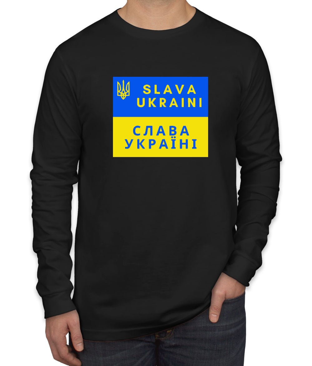 Slava Ukraini Men's Long Sleeve Shirt