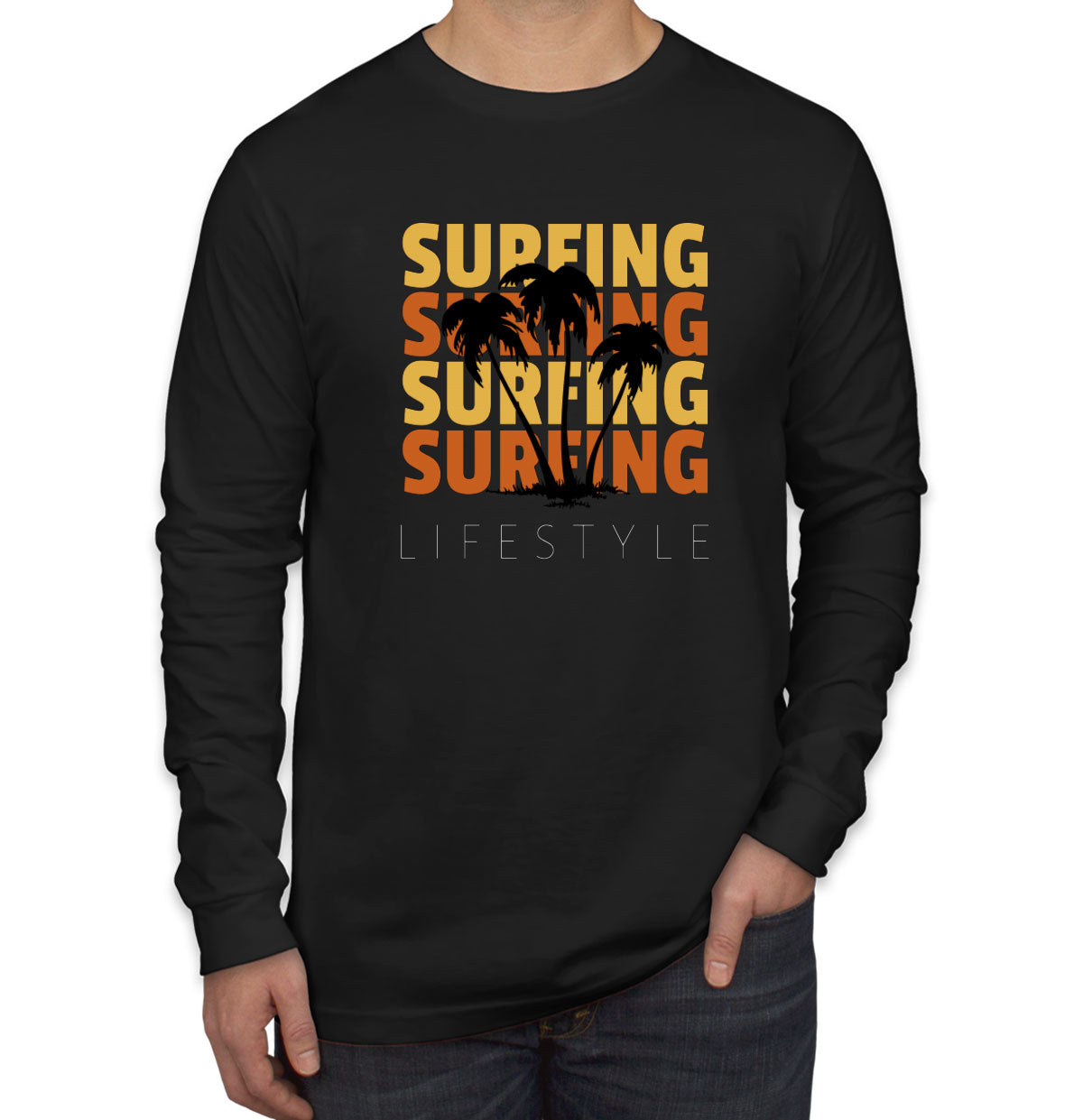 Surfing Lifestyle Men's Long Sleeve Shirt