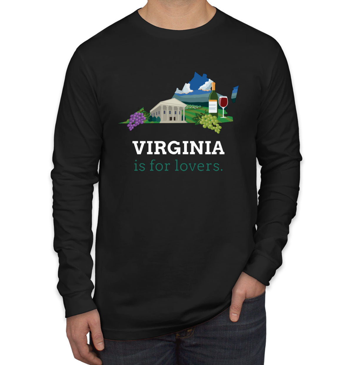 Virginia Is For Lovers Men's Long Sleeve Shirt