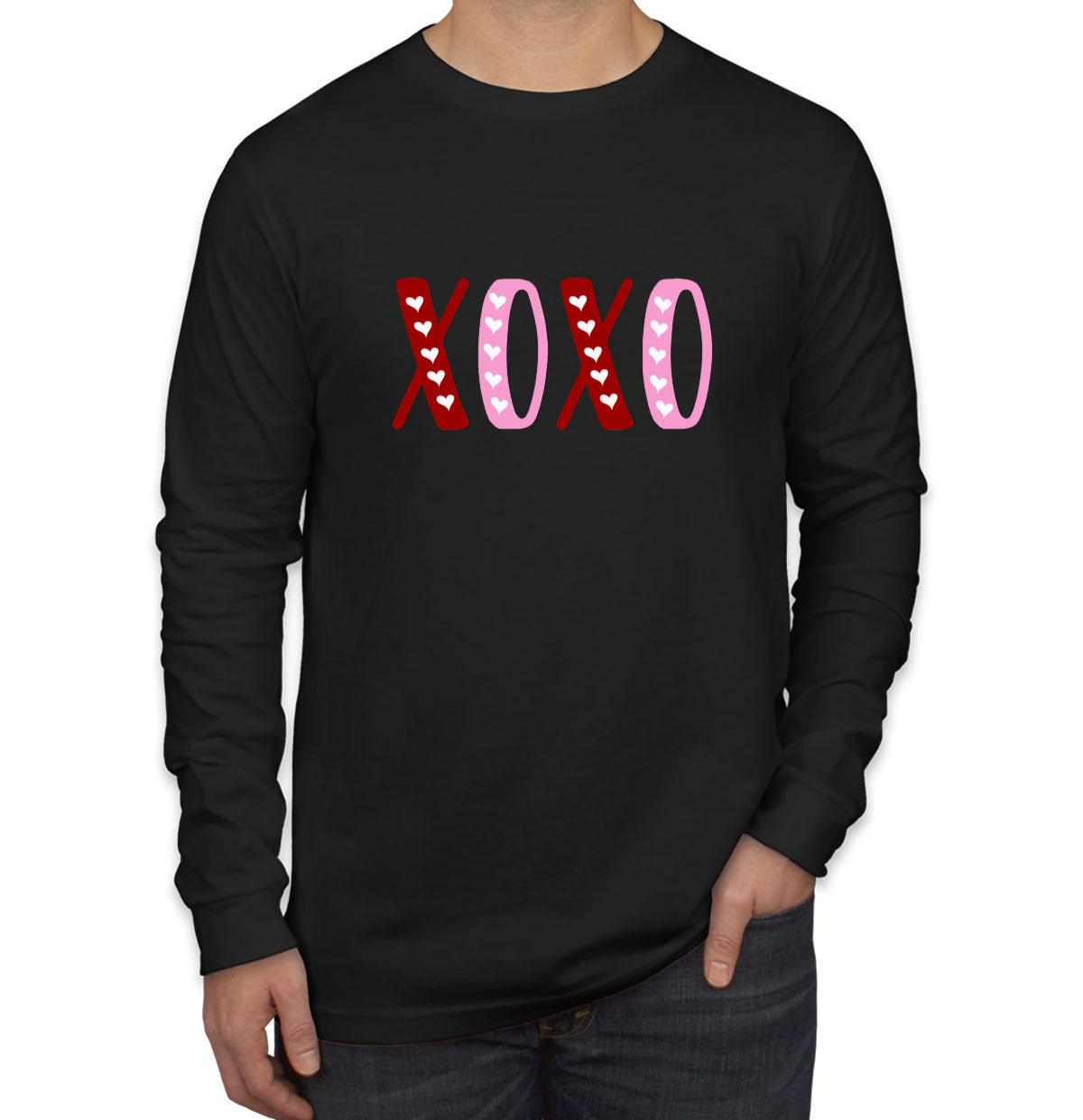 XOXO Love Valentine's Day Men's Long Sleeve Shirt