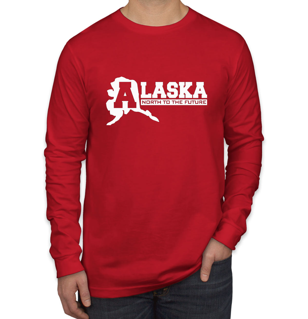 Alaska North To The Future Men's Long Sleeve Shirt