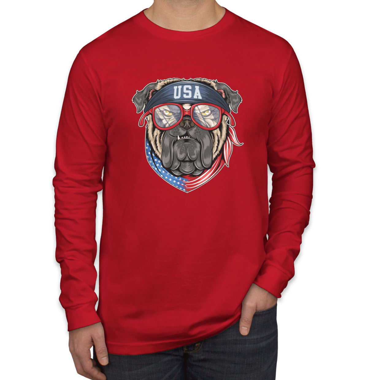 Bulldog USA Men's Long Sleeve Shirt