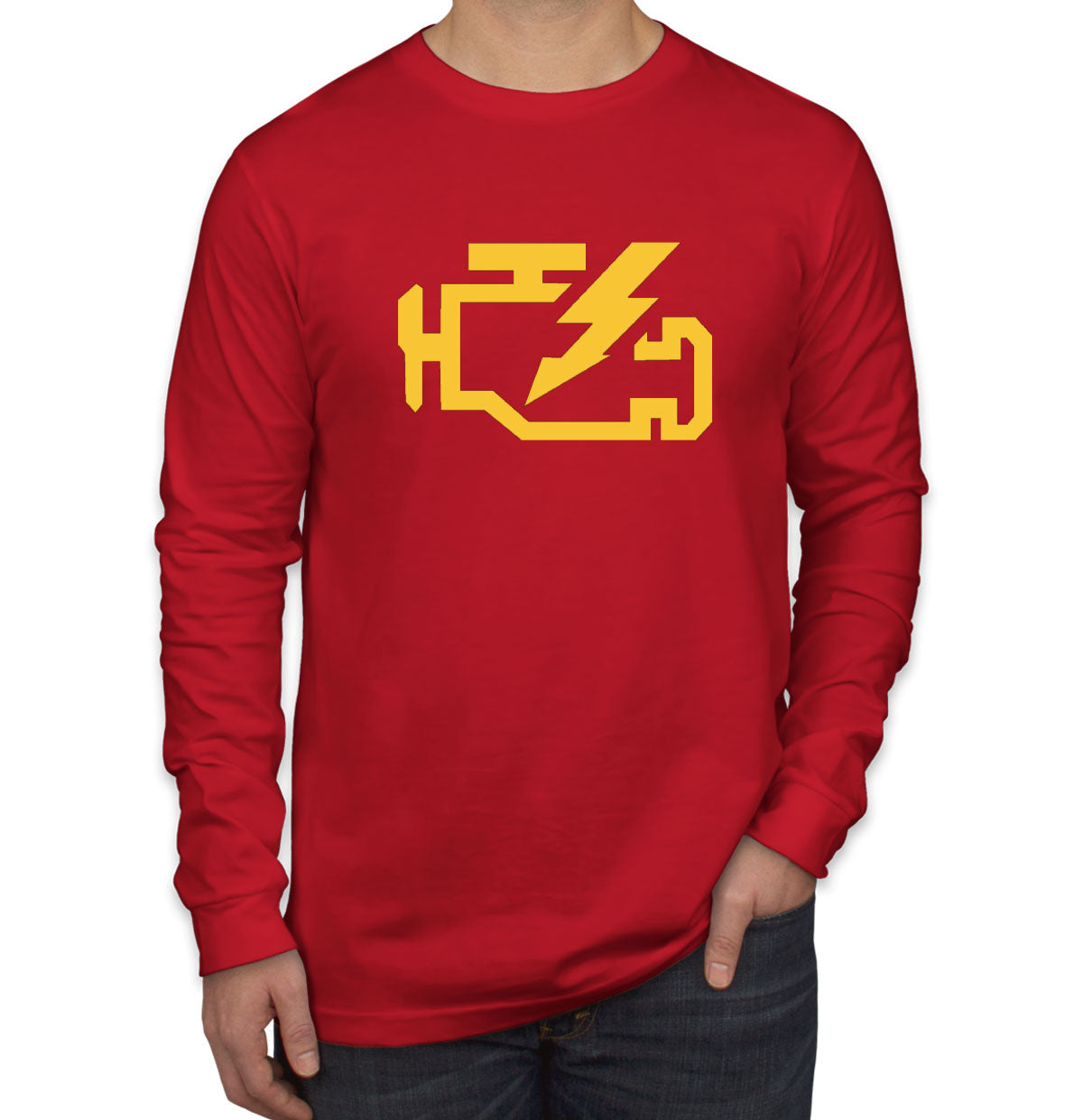 Check Engine Light Men's Long Sleeve Shirt