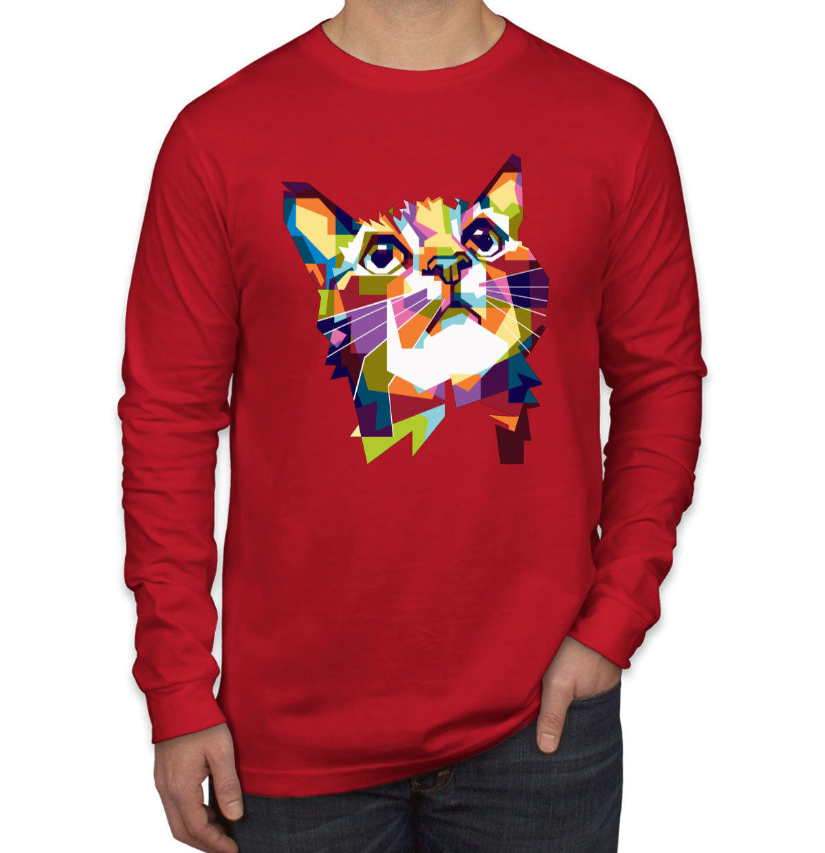Colorful Cat Long Sleeve Shirt