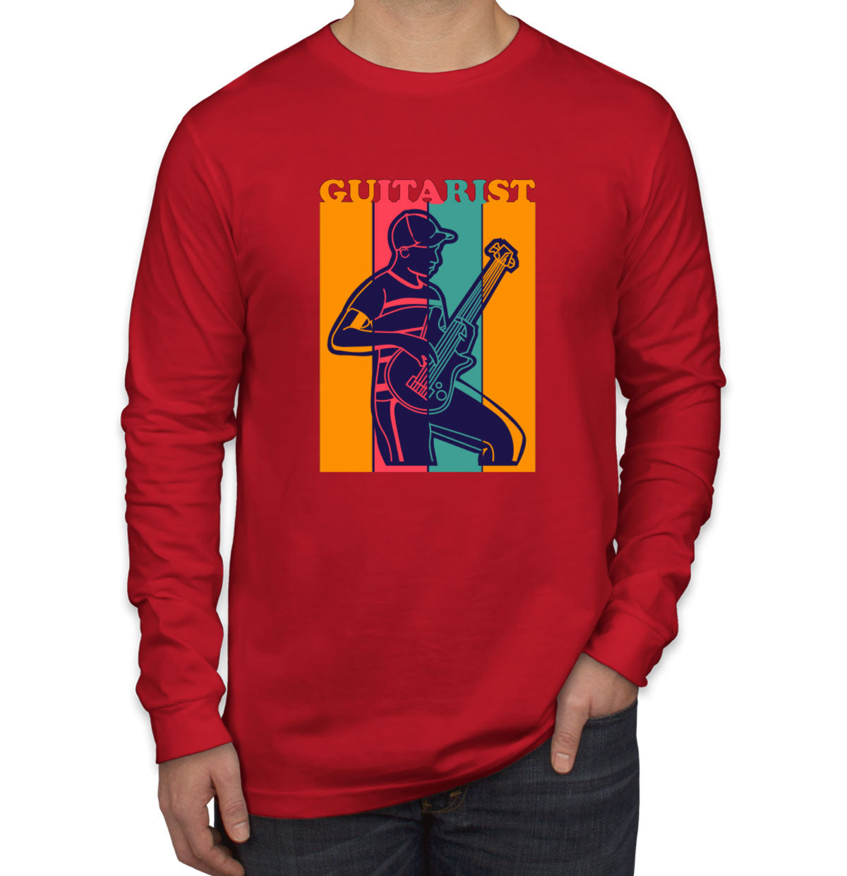 Guitarist Men's Long Sleeve Shirt