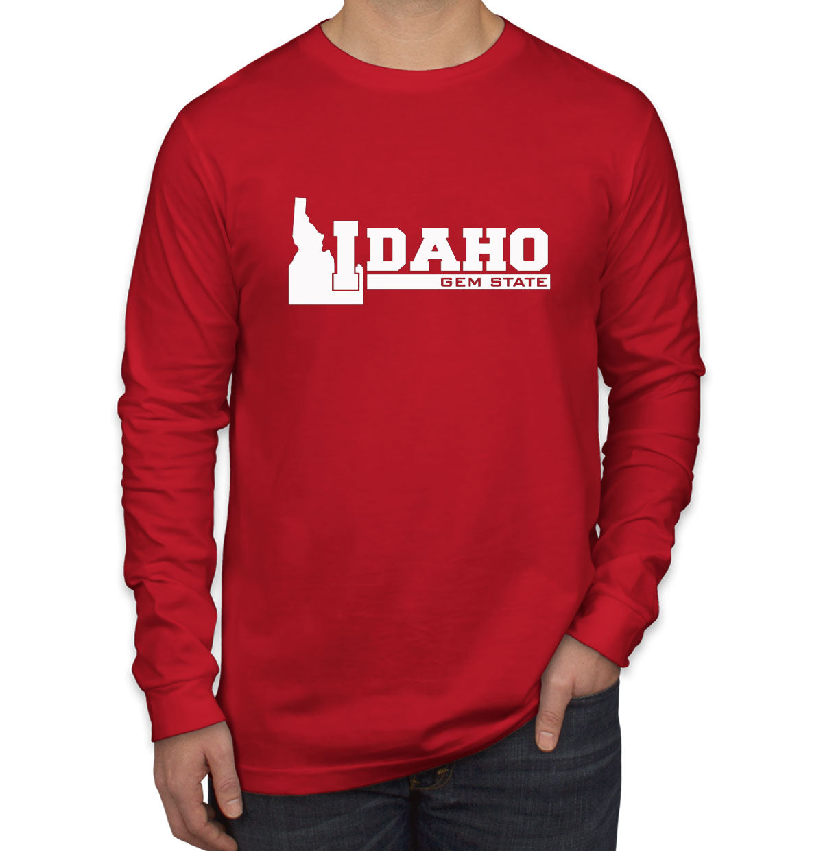 Idaho Gem State Men's Long Sleeve Shirt