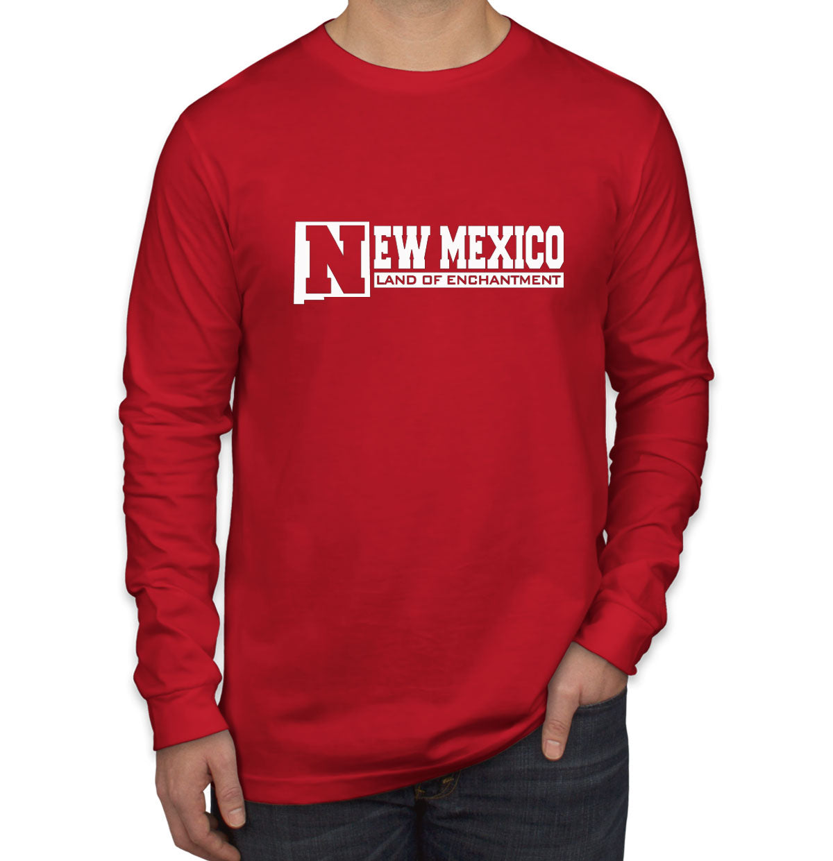 New Mexico Land Of Enchantment Men's Long Sleeve Shirt