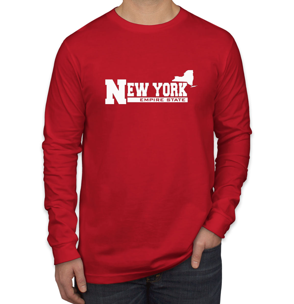 New York Empire State Men's Long Sleeve Shirt