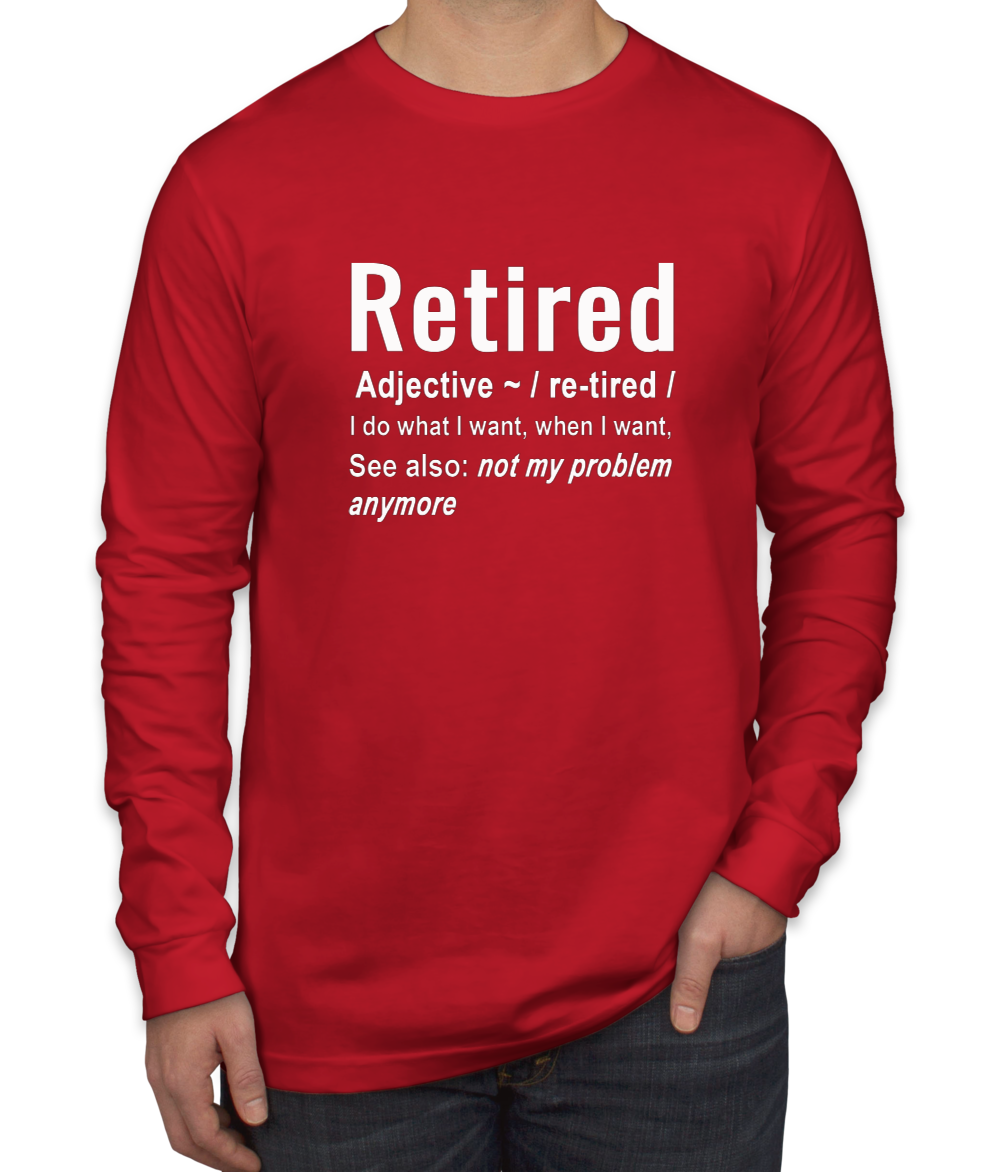 Retired Definition Men's Long Sleeve Shirt