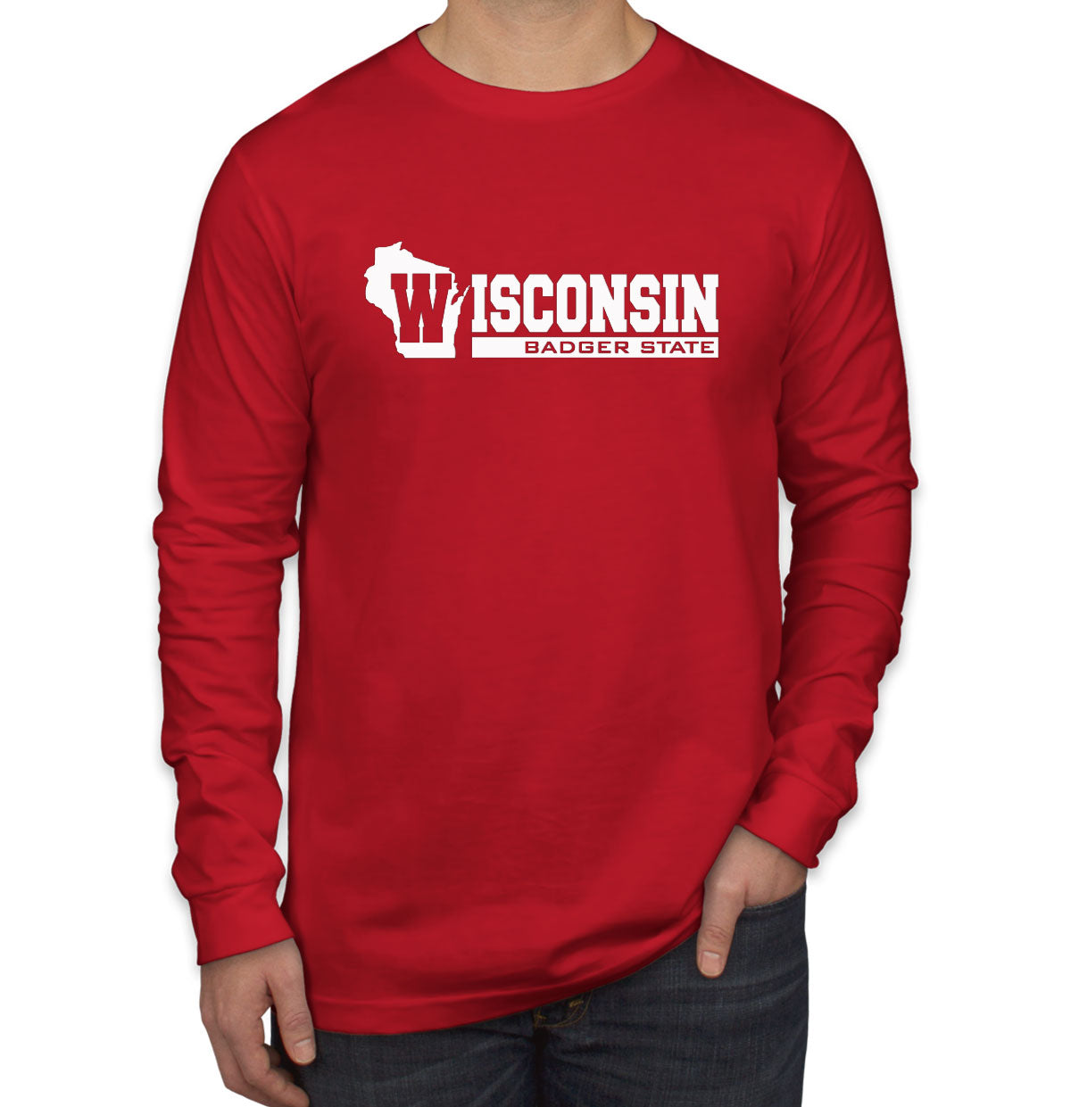 Wisconsin Badger State Men's Long Sleeve Shirt