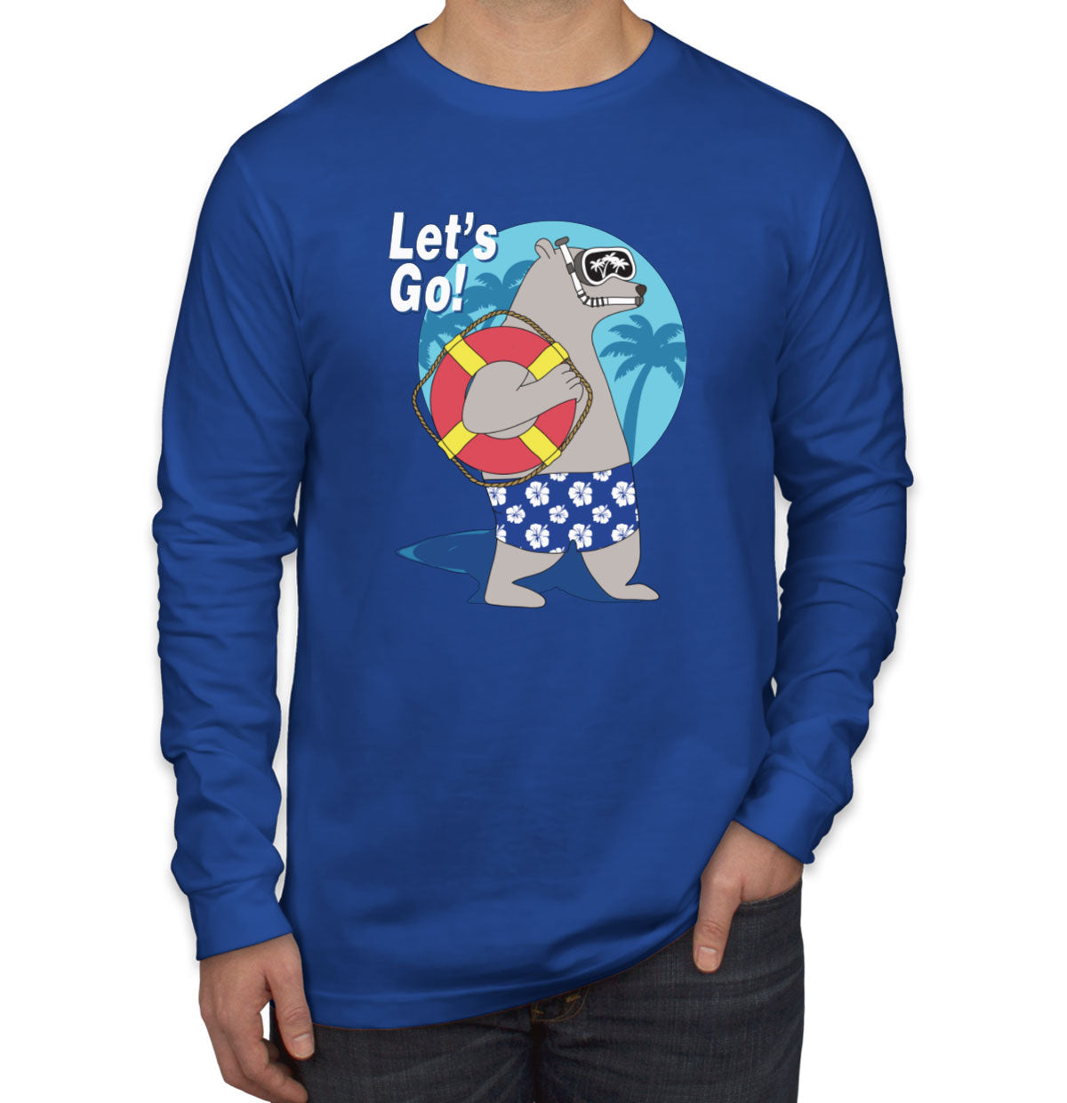 Bear On Vacation Long Sleeve Shirt