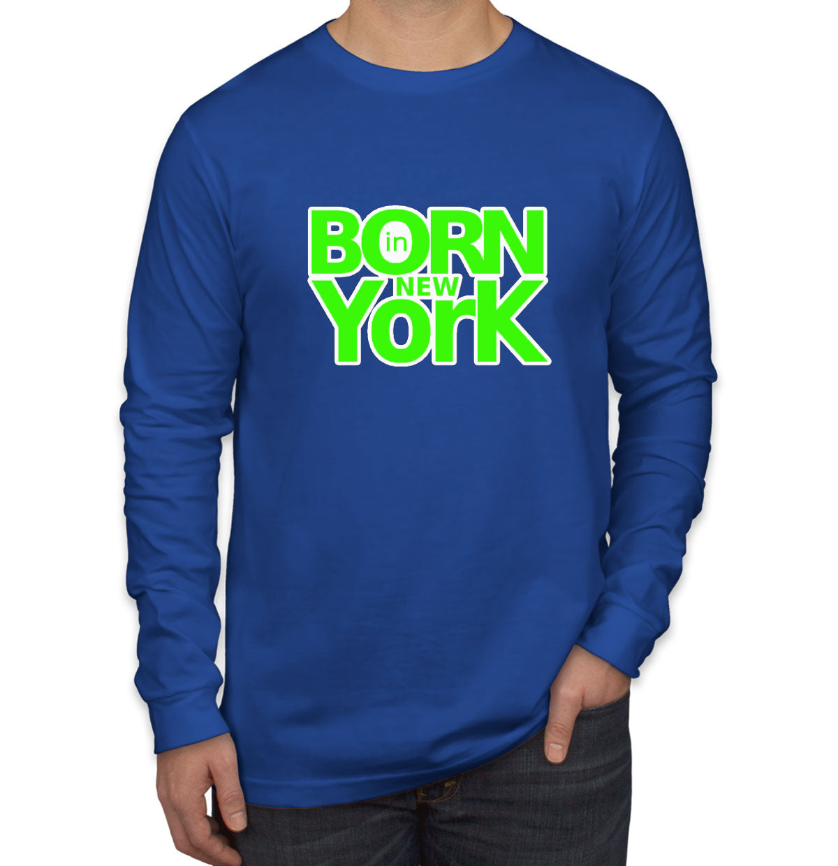 Born In New York Men's Long Sleeve Shirt