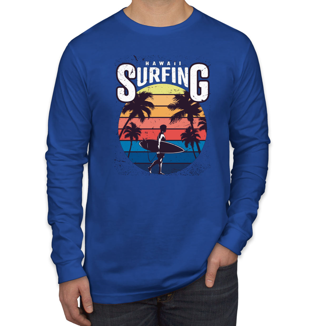 Hawaii Surfing Men's Long Sleeve Shirt