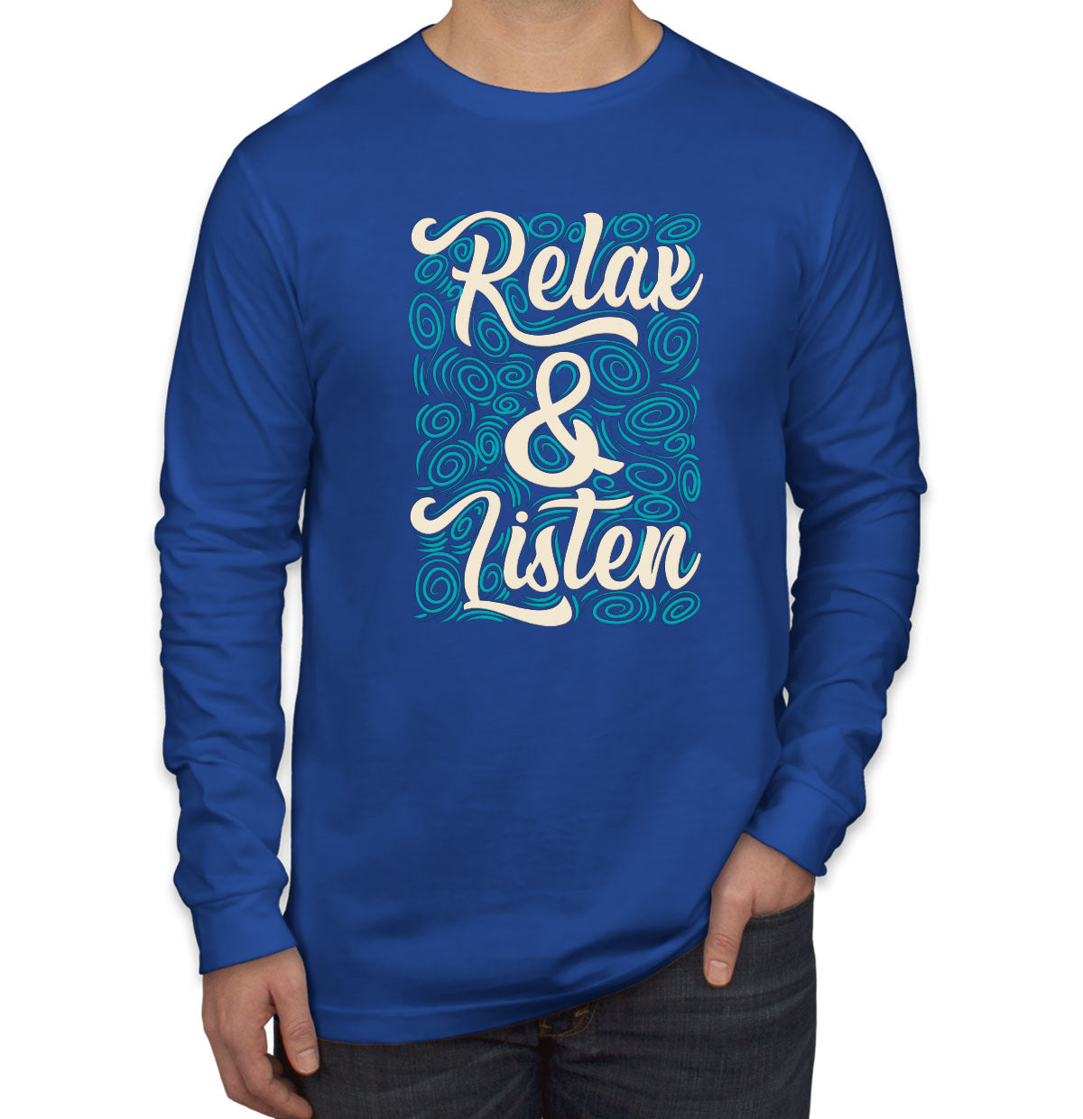 Relax And Listen To Music Men's Long Sleeve Shirt