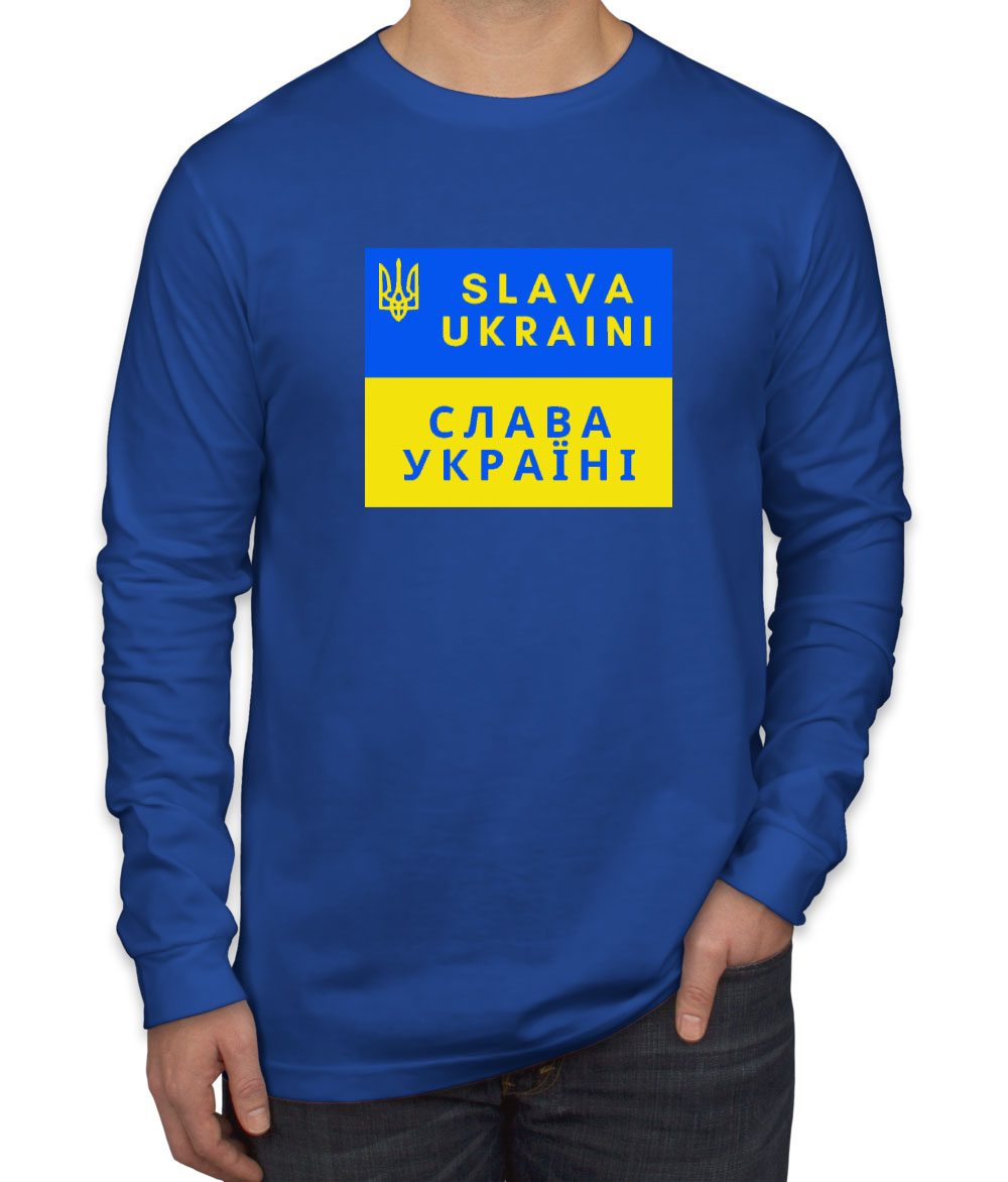 Slava Ukraini Men's Long Sleeve Shirt