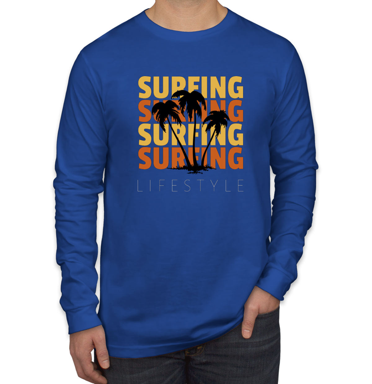 Surfing Lifestyle Men's Long Sleeve Shirt