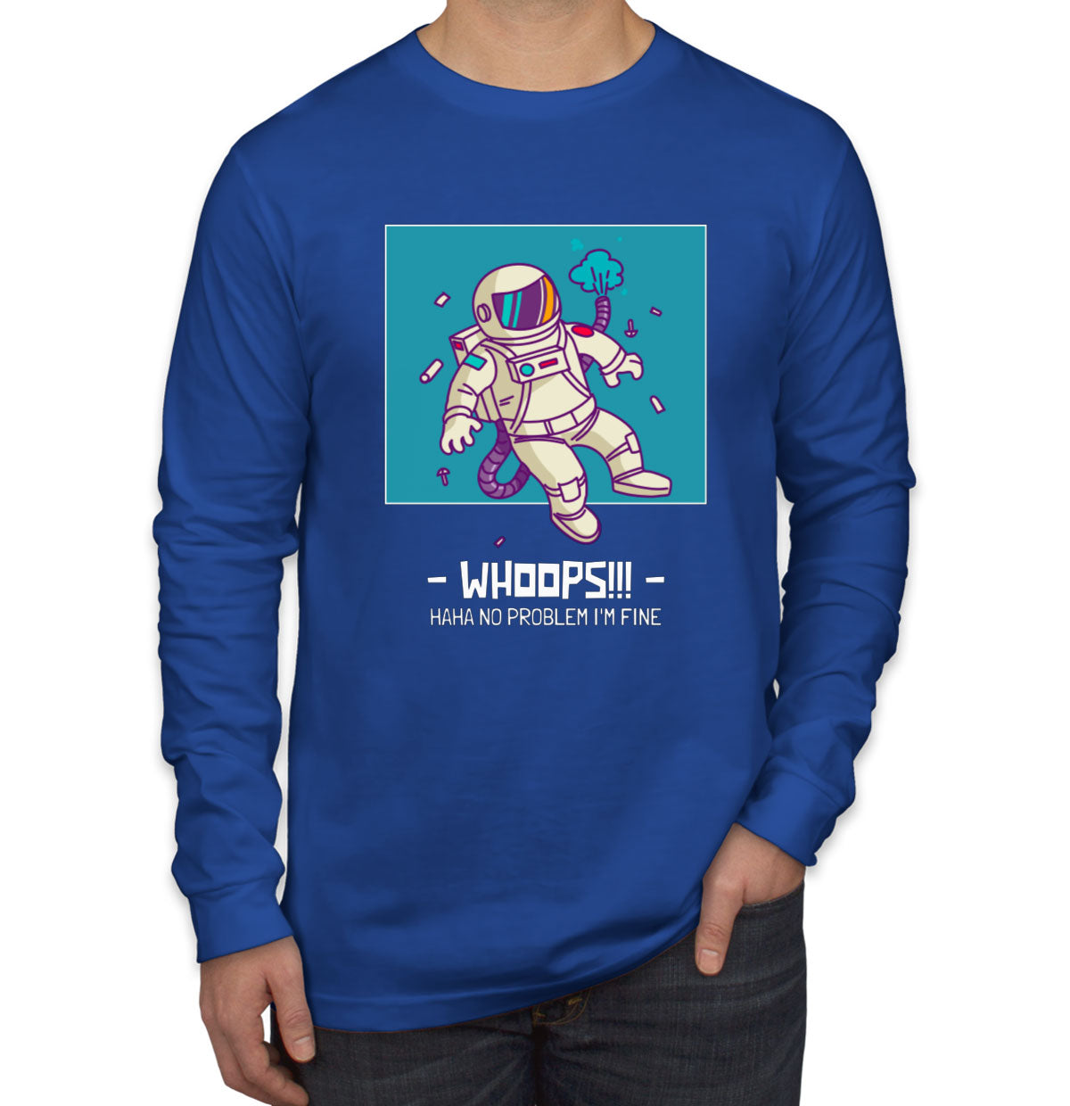 Astronaut Fart Men's Long Sleeve Shirt